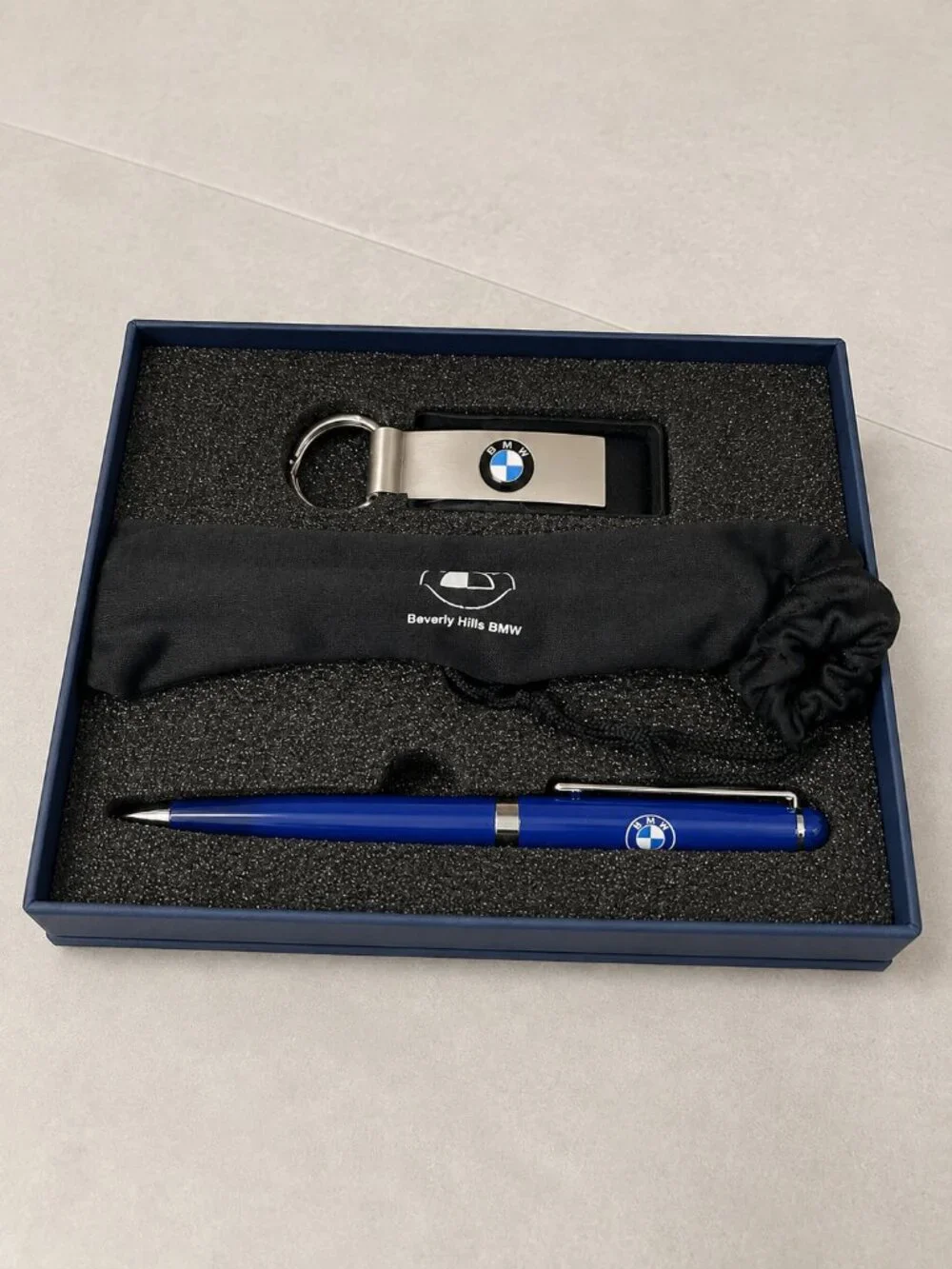 Beverly Hills BMW Gift Set Pen Keychain Flashlight